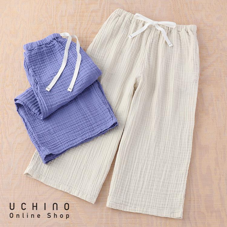 UCHINO (SALE)UCHINO ウチノ クレープガーゼ レディース フレアパンツ