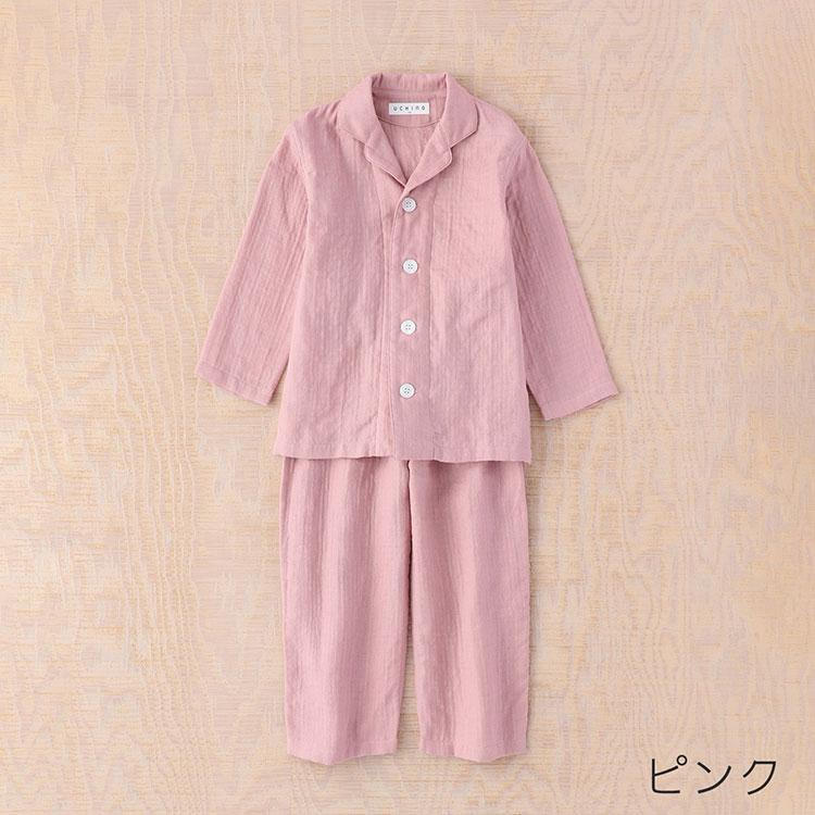 SALE UCHINO マシュマロガーゼ ベーシックキッズパジャマ マシュマロベーシックパジャマ 家族ペアパジャマ ガーゼ生地 保温性 ウチノ ウチノタオルの画像