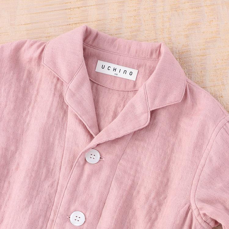 SALE UCHINO マシュマロガーゼ ベーシックキッズパジャマ マシュマロベーシックパジャマ 家族ペアパジャマ ガーゼ生地 保温性 ウチノ ウチノタオルの画像