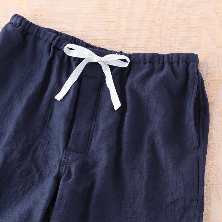 UCHINO ルームウェア 上下 メンズ マシュマロガーゼ カラー 半袖