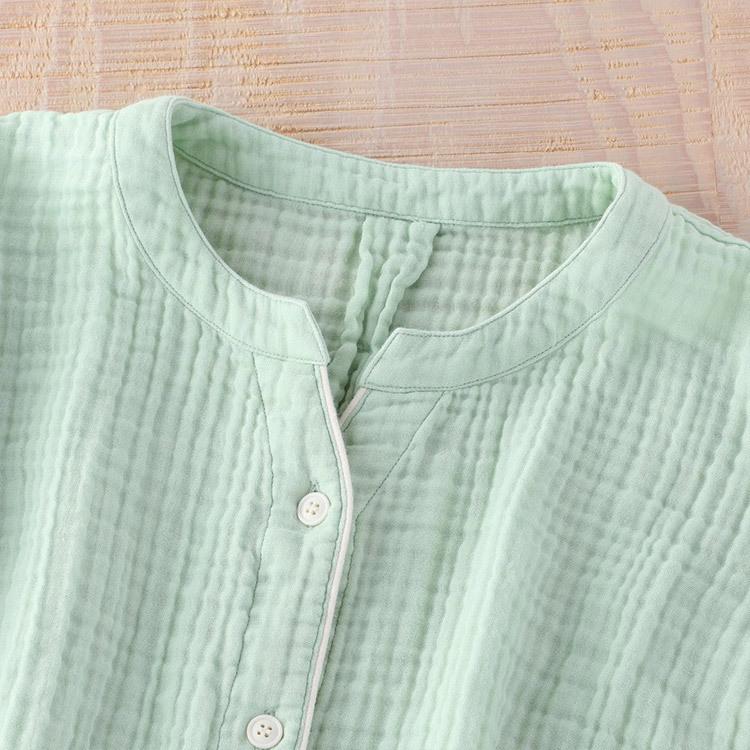 UCHINO (SALE)ルームウェア レディース 上下 クレープ ガーゼ カラー