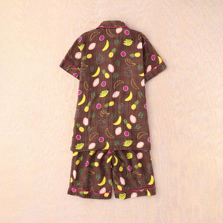 UCHINO クレープガーゼ プリント 半袖 レディース パジャマ レディース