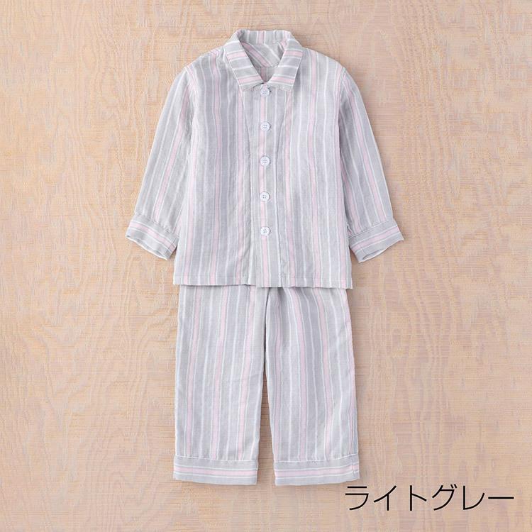 UCHINO SALE マシュマロガーゼ マルチストライプ キッズ パジャマ