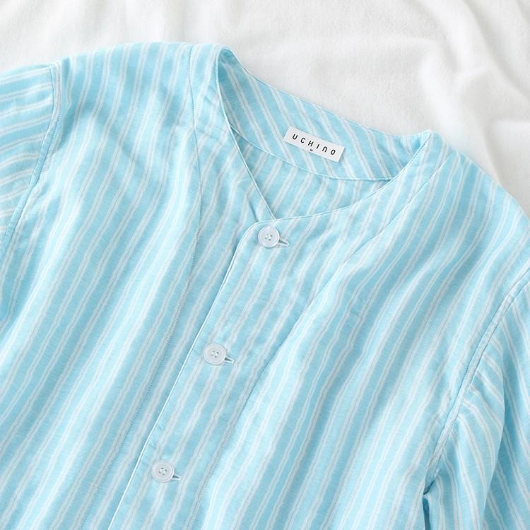 UCHINO SALE ガーゼパジャマ メンズ 半袖 春夏 | マシュマロガーゼ