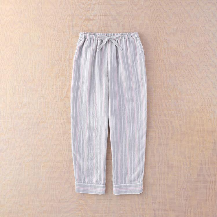 UCHINO (SALE)マシュマロガーゼ マルチストライプ レディース