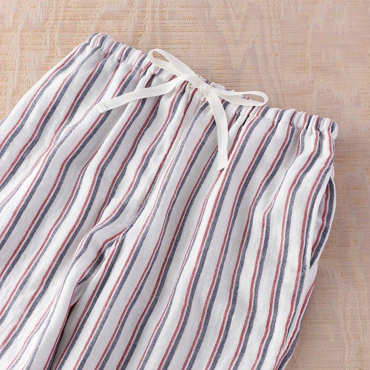 UCHINO SALE ガーゼパジャマ マシュマロガーゼ トリコストライプ