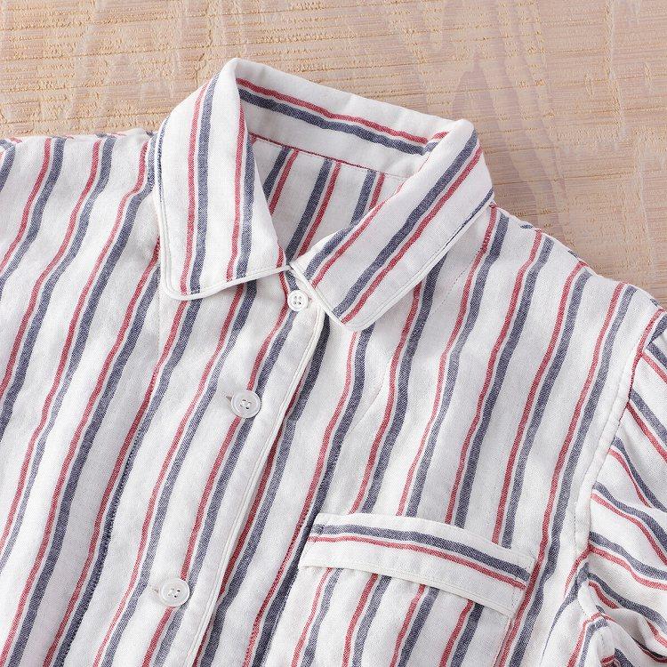 UCHINO SALE ガーゼパジャマ マシュマロガーゼ トリコストライプ