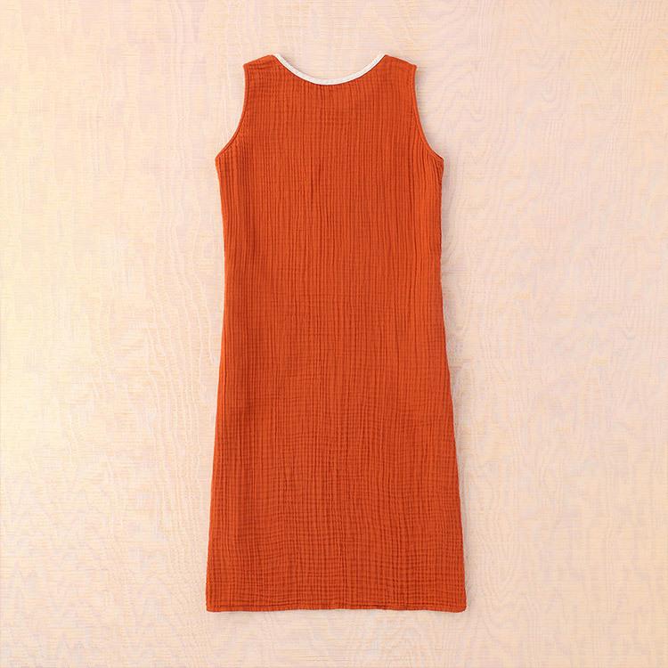 UCHINO (SALE)クレープガーゼ カラーネック レディース