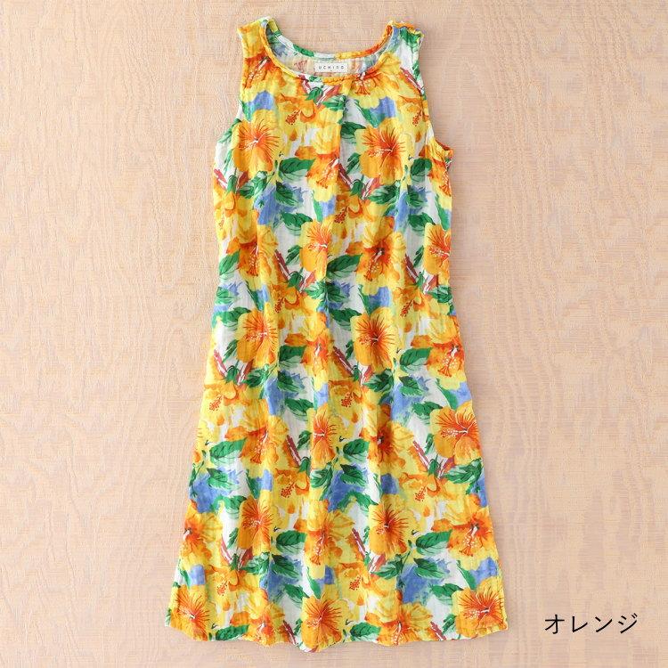 UCHINO ワンピース ルームウェア UCHINO クレープガーゼ