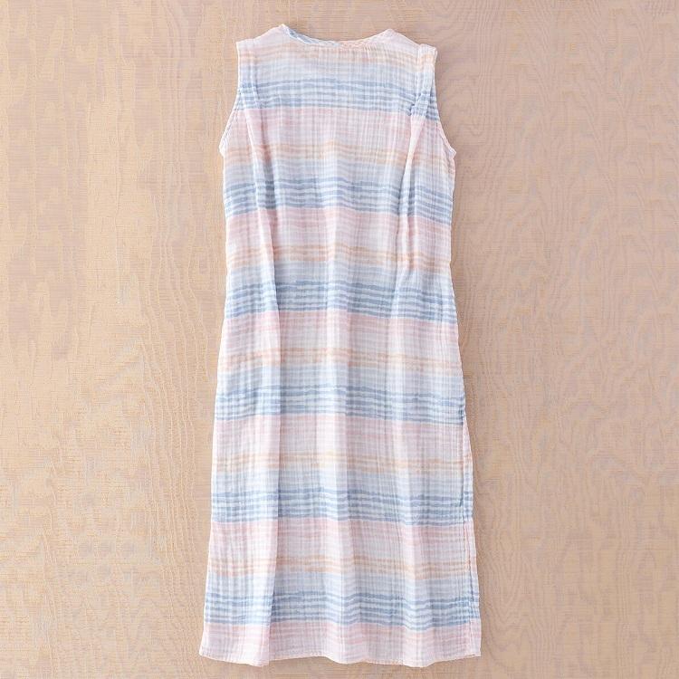 UCHINO ウチノ クレープガーゼ レディース プリントサイドタック