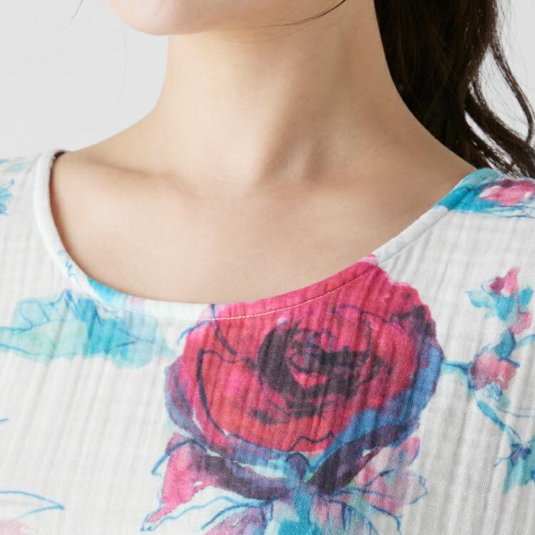 UCHINO内野ワンピース カラフル花柄 UCHINO内野ワンピース カラフル花柄