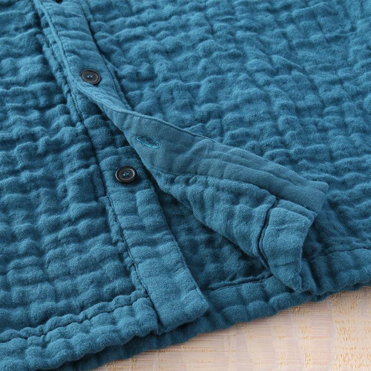 SALE ルームウェア UCHINO マシュマロワッフルガーゼ メンズ シャツ メンズ  綿100％ 大きめ 大きいサイズ 部屋着 羽織物 ウチノタオル 内野タオル