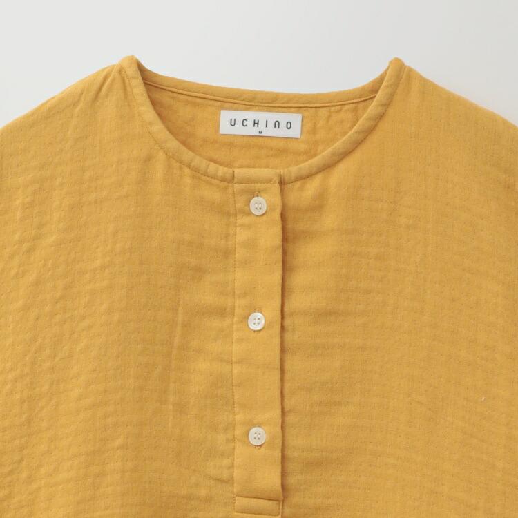 新品【UCHINO】ウチノ　マシュマロガーゼ ヘンリーネック 長袖プルオーバー UCHINO (SALE)UCHINO マシュマロガーゼヘンリーネック レディス