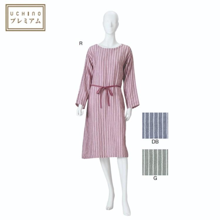 楽天ランキング1位 ルームウェア レディース ワンピース レディース 夏 マシュマロガーゼストライプ長袖 L 内野タオル Uchino ウチノタオル 楽天市場 Theculturewire Com