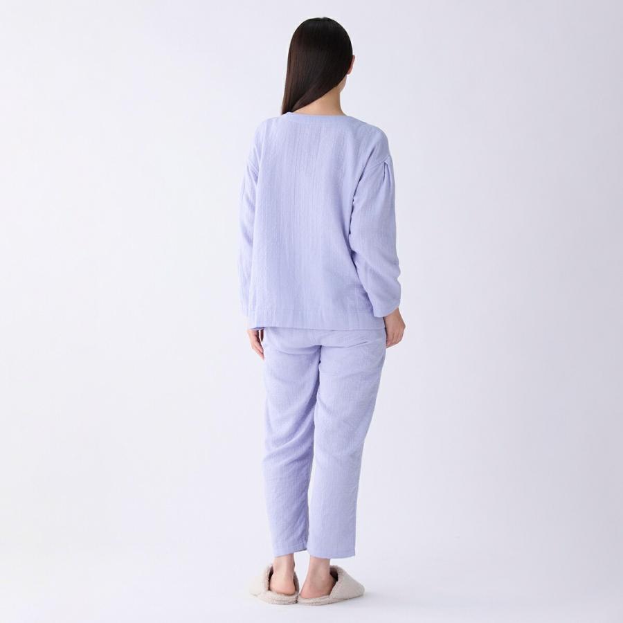 SALE 【UCHINO公式店】ウチノ【送料無料】 マシュマロガーゼ タックスリーブプルオーバー｜UCHINO タック ふっくら 華奢見え キーネック 体型カバー