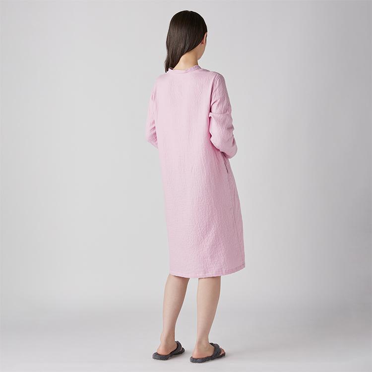 ウチノ　プレミアム　マショマロガーゼ　ワンピース　L ピンク UCHINO ワンピース レディース 長袖 秋冬 | ウチノ マシュマロガーゼ