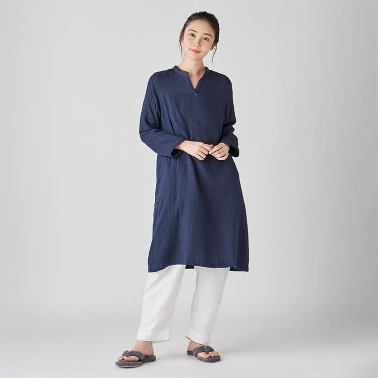 UCHINO ワンピース レディース 長袖 秋冬 | ウチノ マシュマロガーゼ