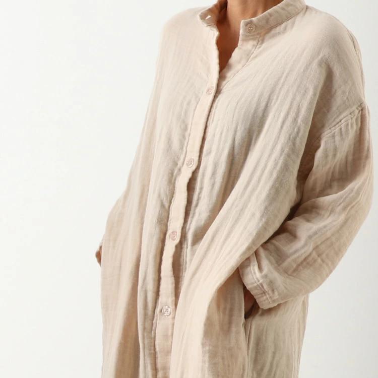 UCHINO Web限定 ルームウェア ヘリンボーンエアガーゼ 前あき