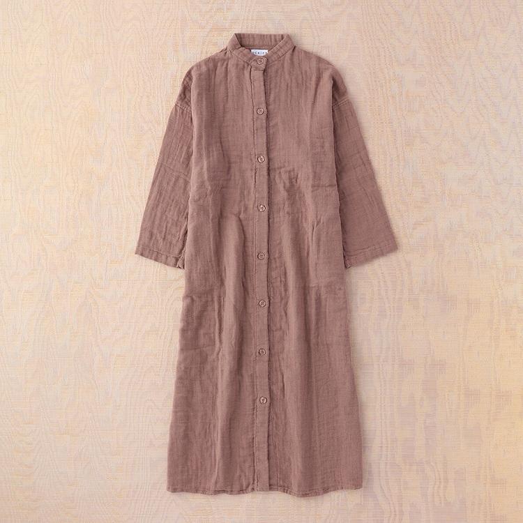 UCHINO Web限定 ルームウェア ヘリンボーンエアガーゼ 前あき