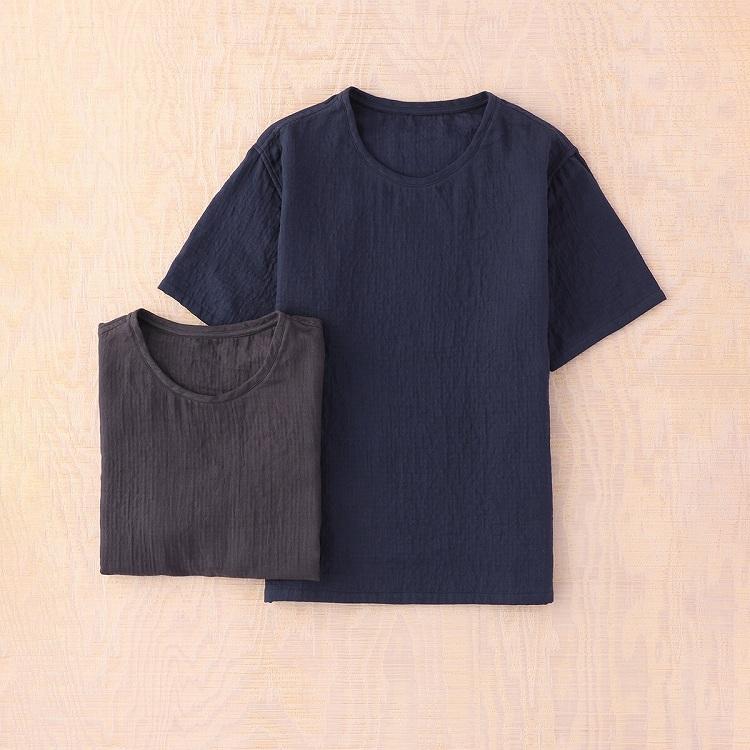 UCHINO ルームウェア マシュマロガーゼ ベーシック Tシャツ メンズ 綿