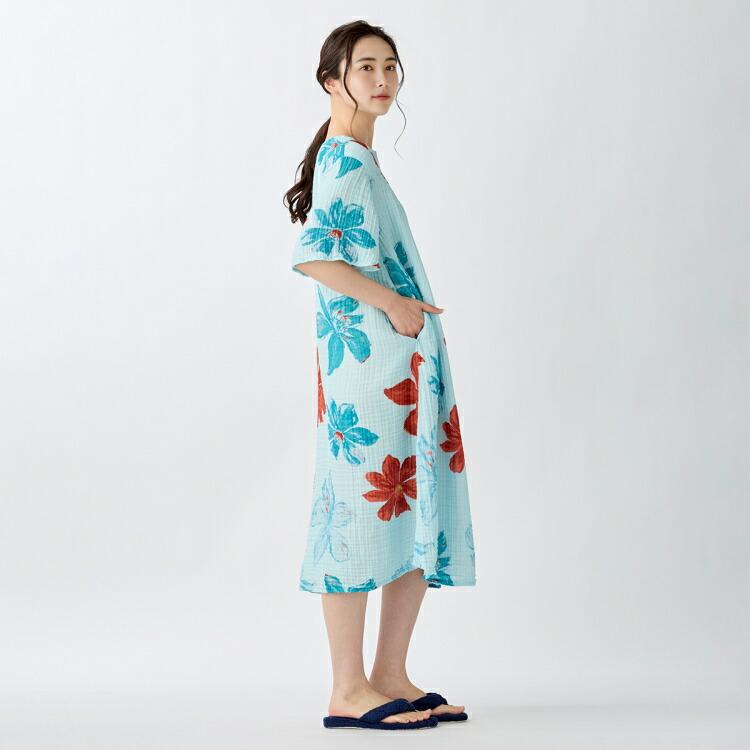 UCHINO UCHINO公式店 クレープガーゼオアシスフラワーレディス