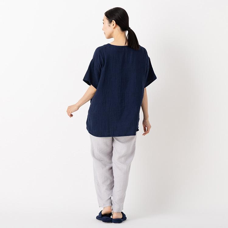 【Web限定商品】ルームウェア UCHINO ヘリンボーンエアガーゼ プルオーバー レディース Tシャツ トップス 半袖 夏 綿100％ 部屋着 ゆったり 楽ちん｜uchino｜06