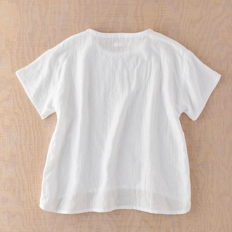 シャツ Tシャツ UCHINO マシュマロガーゼ レディース タックＴシャツ シャツ 部屋着 綿100％ トップス ウチノタオル 内野タオル｜uchino｜02