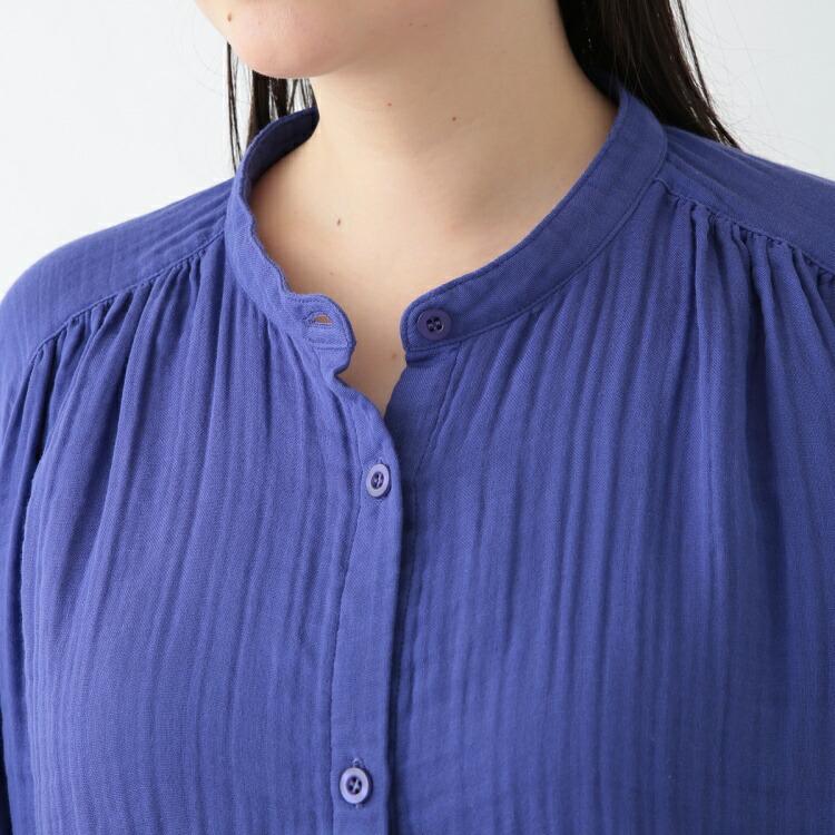 UCHINO SALE UCHINO クレープガーゼ 前あきギャザーワンピース ウチノ