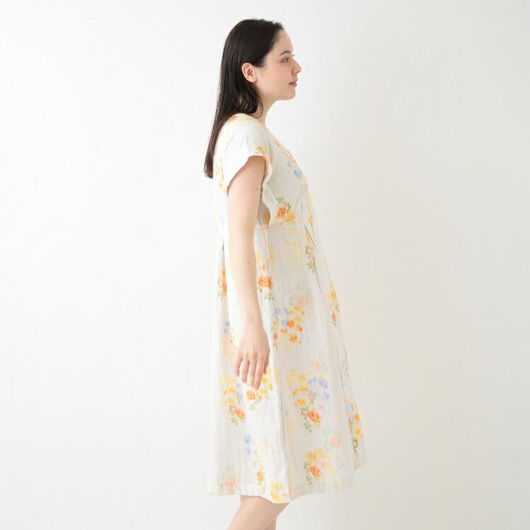 UCHINO SALE UCHINO マシュマロガーゼ フラワーブーケワンピース