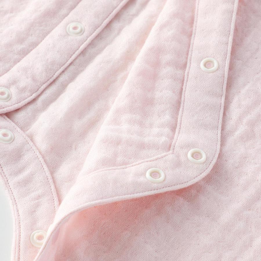 【UCHINO公式店】ウチノ【送料無料】 マシュマロガーゼロンパース｜UCHINO ベビー ロンパース 前あき 薄手 着脱簡単 エコテックス_4