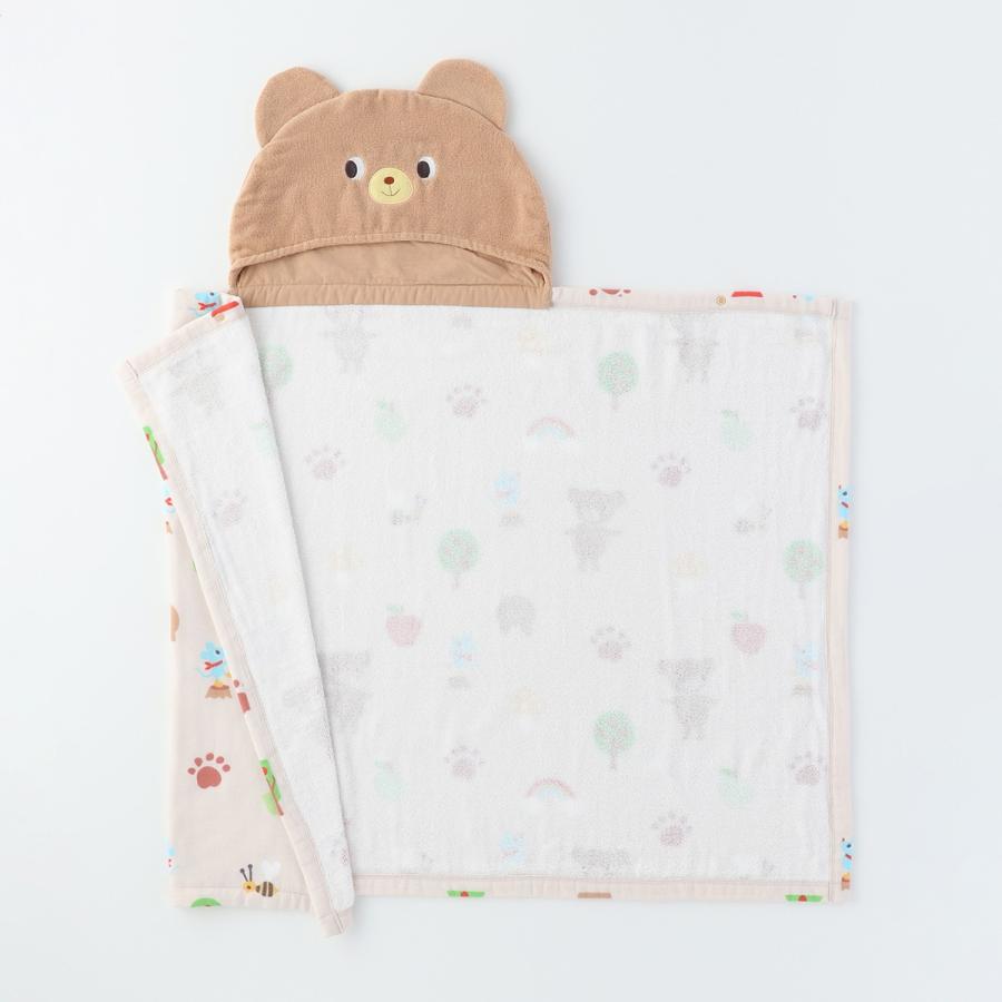 UCHINO公式店】ウチノ おともだちみーつけたフード付きバスタオル