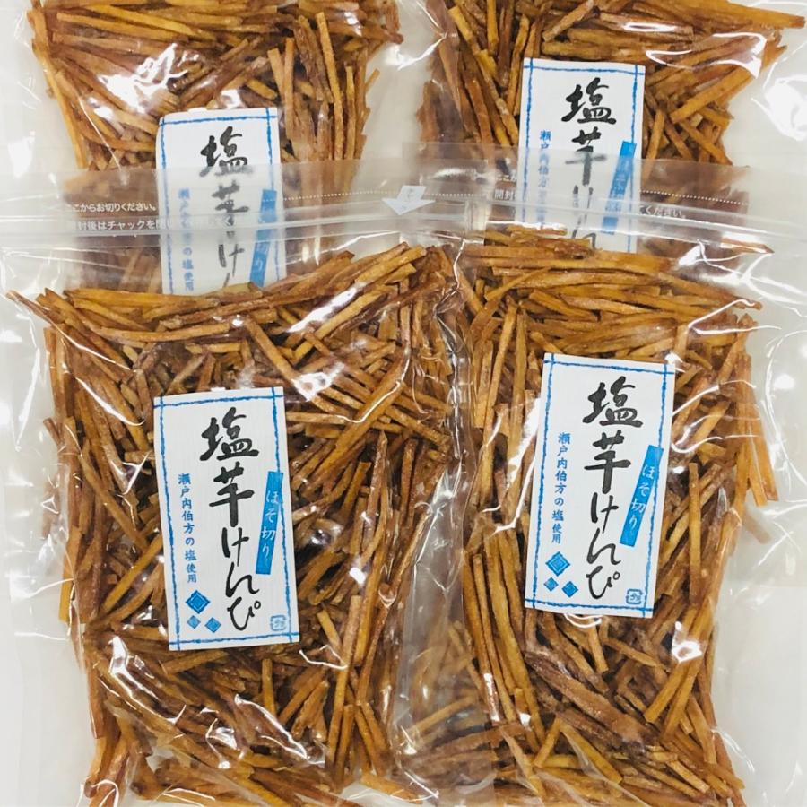 【送料無料】　業務用　伯方の塩使用　甘さひかえめ高級塩芋けんぴ　２ｋｇ（５００ｇ×４）細切りカット（約３ミリ）芋けんぴ/塩けんぴ/芋かりんとう/おつまみ｜uchinokaisan