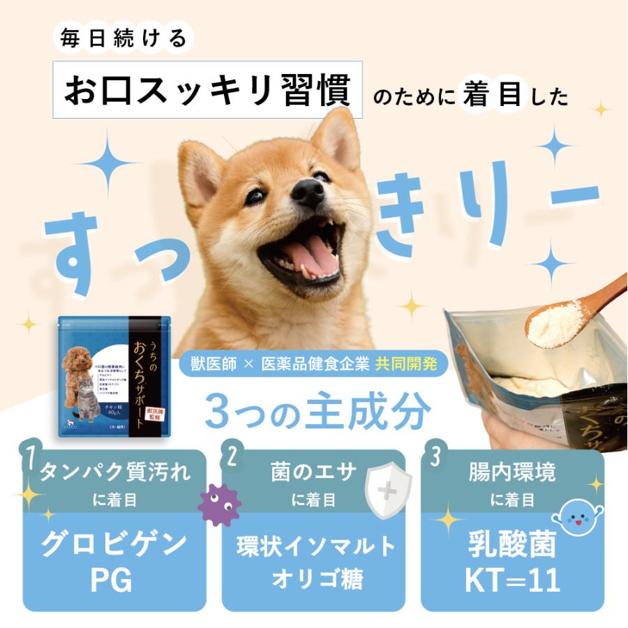 犬  歯磨き 犬  歯石 犬 歯垢 犬 口臭 歯磨きガム サプリ犬 歯ブラシ  犬 猫 歯磨き ペット 犬 歯磨き粉 うちのお口サポート うちのかぞく 少量 お試し 10g | うちのかぞく | 04