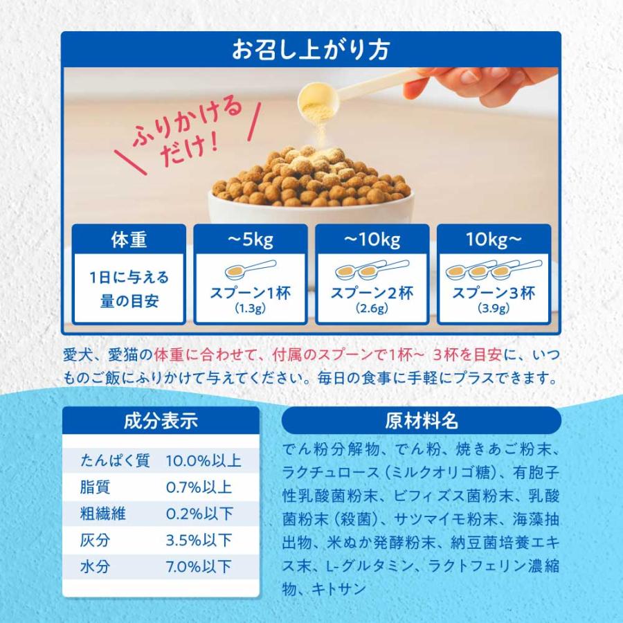【レビューで1袋プレゼント】うちのおなかサポート サプリメント ペット 犬 猫 うちのかぞく 国産 無添加 腸内環境 乳酸菌 ビフィズス菌 腸活 整腸 おなかの健康 | うちのかぞく | 11