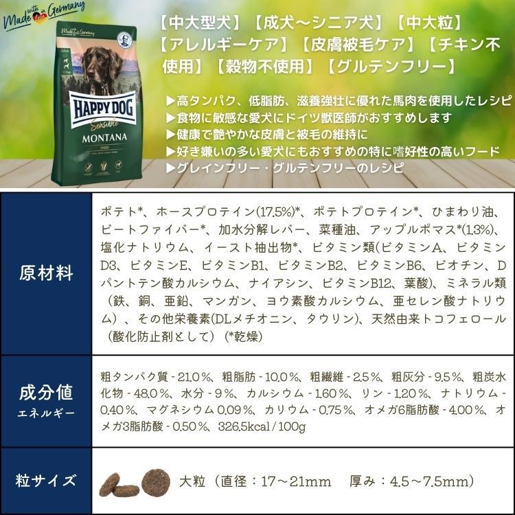 ハッピードッグ モンタナ 馬肉 10kg HAPPY DOG ヒューマングレード 無