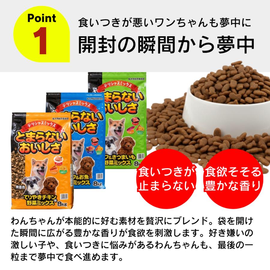 デリシャスミックス とまらないおいしさ 8kg×2袋セット ドッグフード