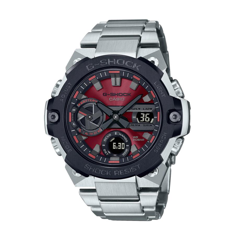 G-STEEL 〈GST-B400AD-1A4JF〉カシオG-STEEL／レッドダイヤル