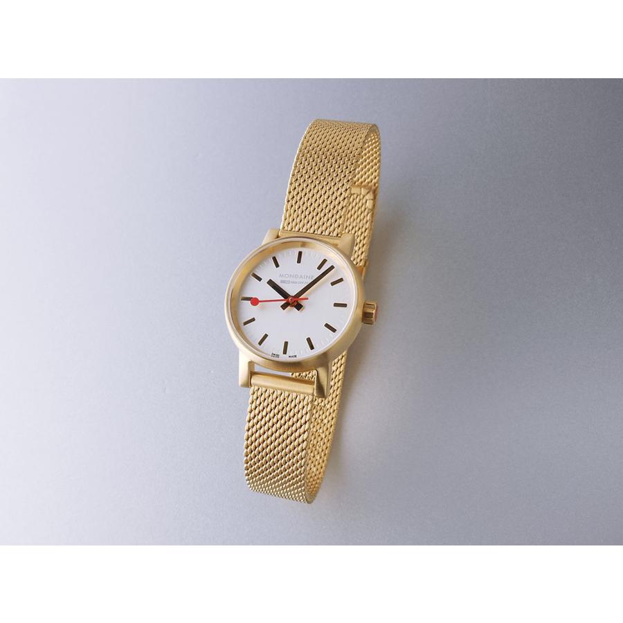 MONDAINE ゴールド　メッシュ　腕時計 evo2 MONDAINE evo2／SSゴールドメッシュバンド26mm <国内正規品