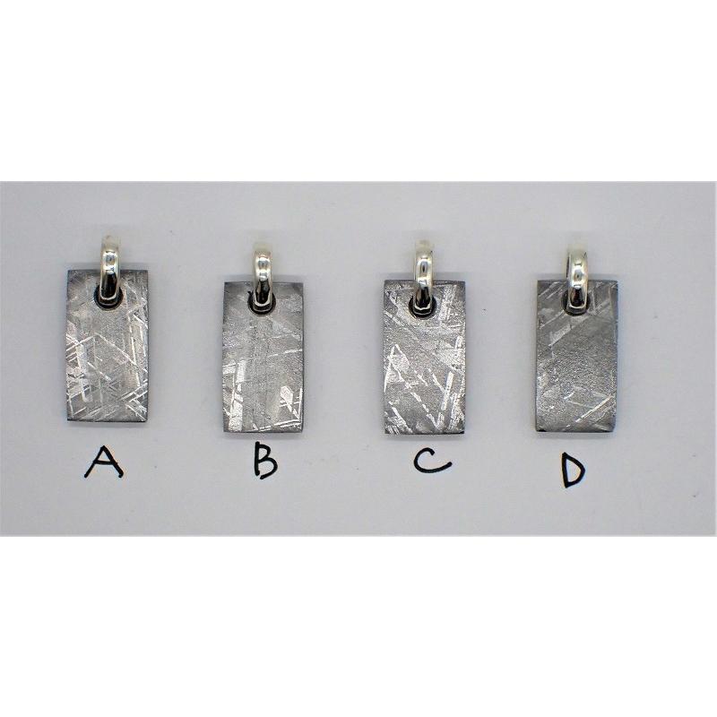 ギベオン隕石 穴あきペンダントトップ 9.2-9.7g 【長方形・中  