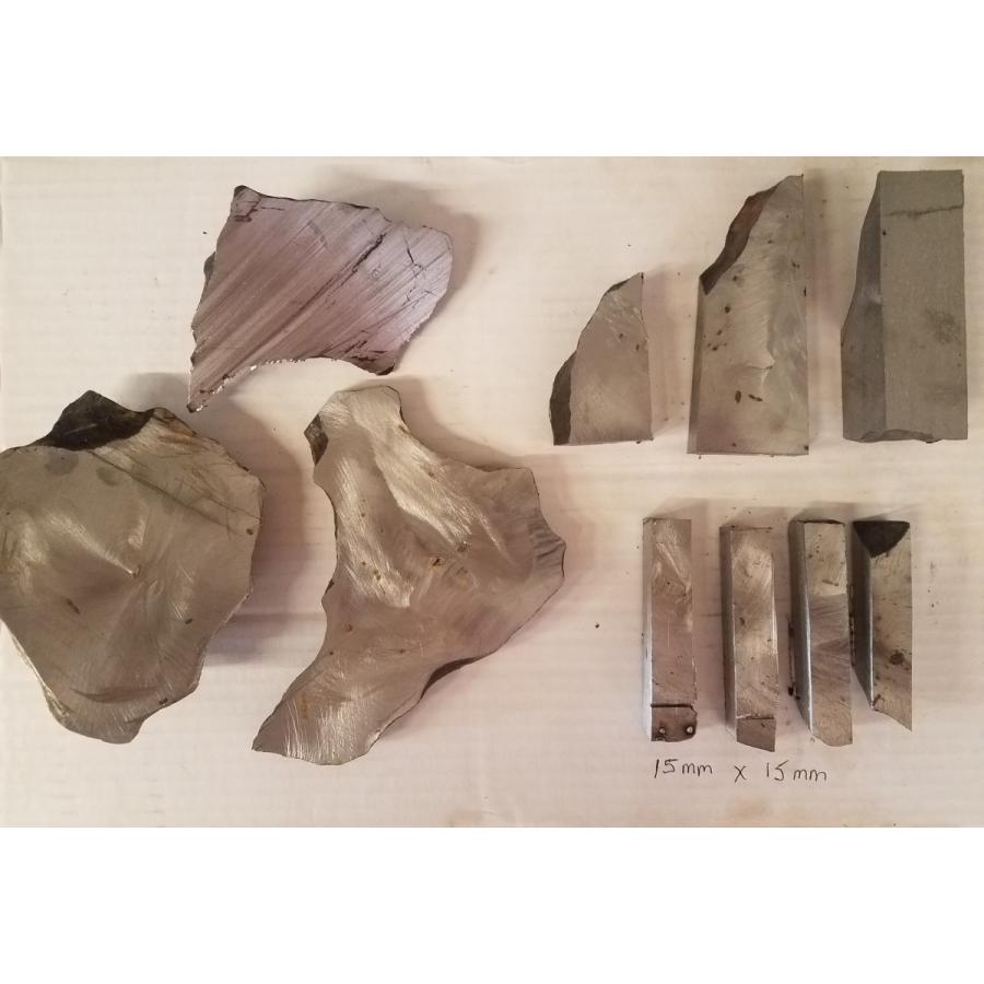 【純金メッキ】ギベオン隕石 穴あきペンダントトップ　9.3ｇ 【三角・大】　Gibeon meteorite ギベオン隕石