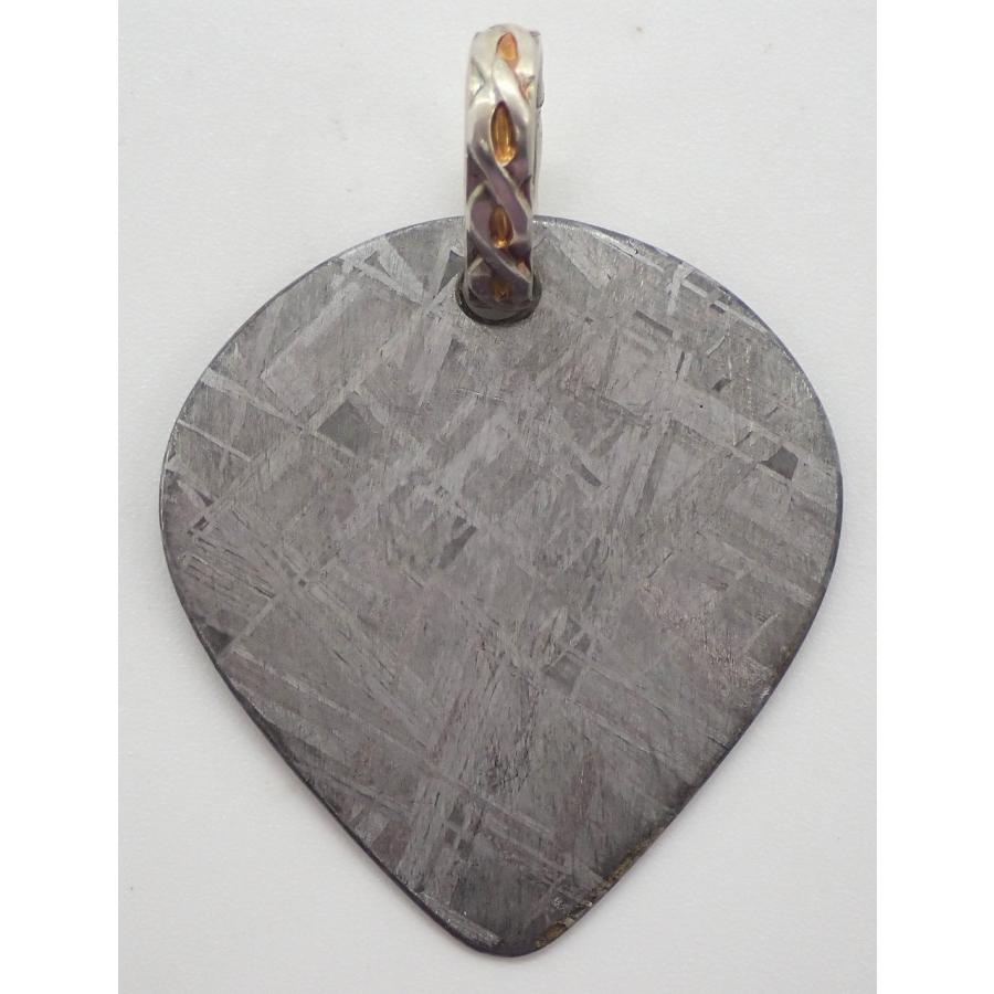 ギベオン隕石 穴あきペンダントトップ 6.2g 【ピック形・大・薄め  