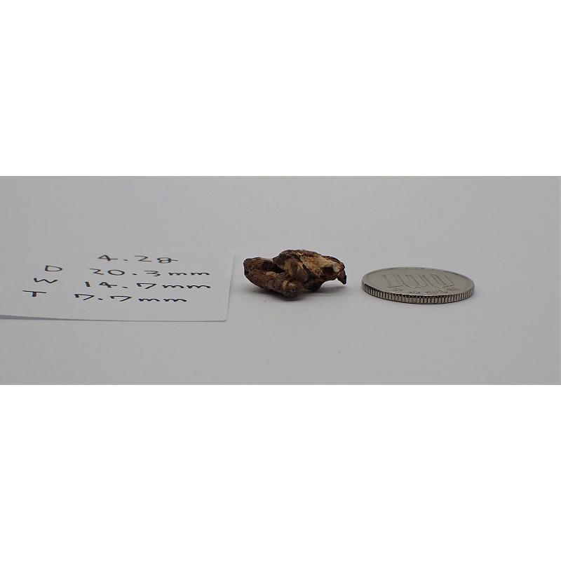 4.2g  カンラン石（風化している）が見えるイミラック・パラサイト原石  石鉄隕石 Imilac Pallasite Meteoriteの画像