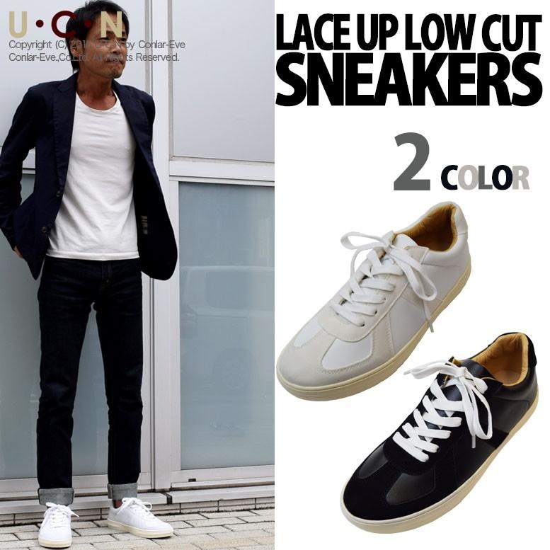 PUレザー レースアップ ローカット スニーカー |  | 01