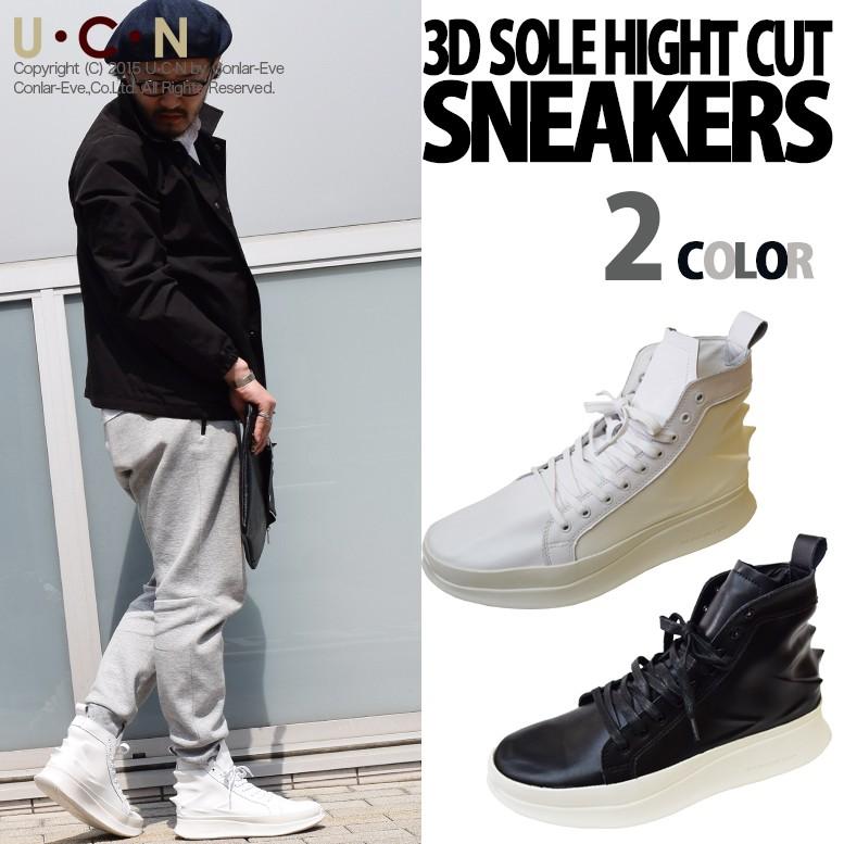 3D ハイカット スニーカー : UCN - 通販 - Yahoo!ショッピング