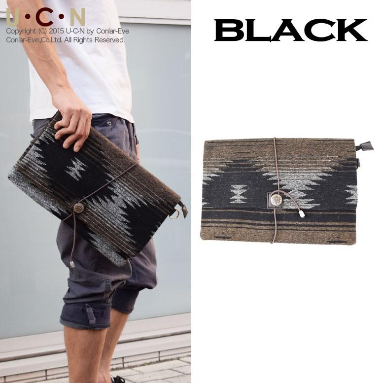 コンチョ付き オルテガ柄 クラッチバッグ |  | 04