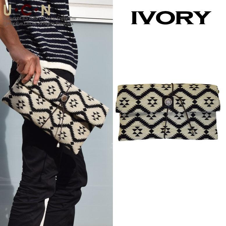 コンチョ付き 折りたたみ オルテガ柄 クラッチバッグ |  | 04