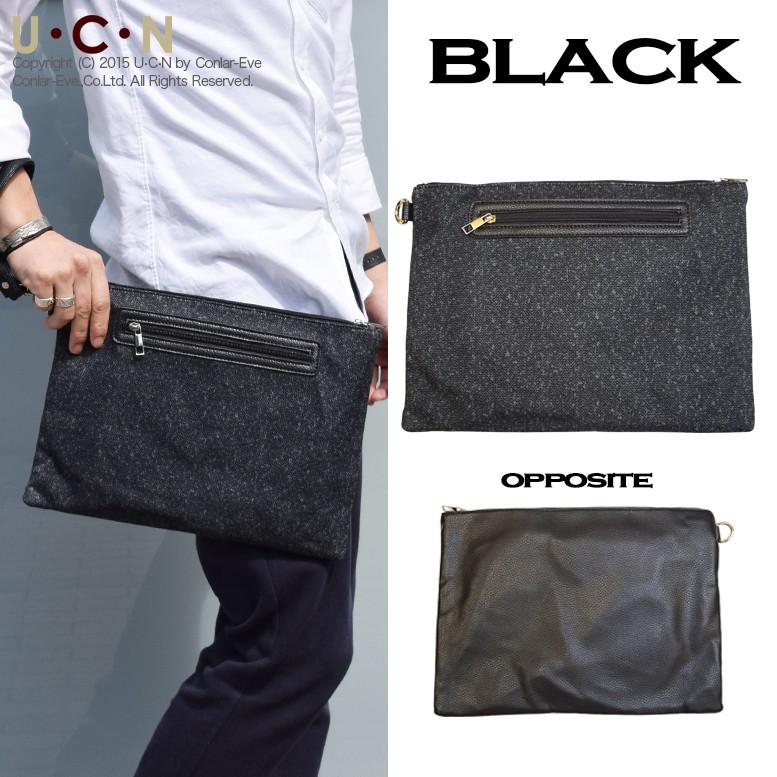 ツイード ネオレザー ダブルフェイス クラッチバッグ |  | 04