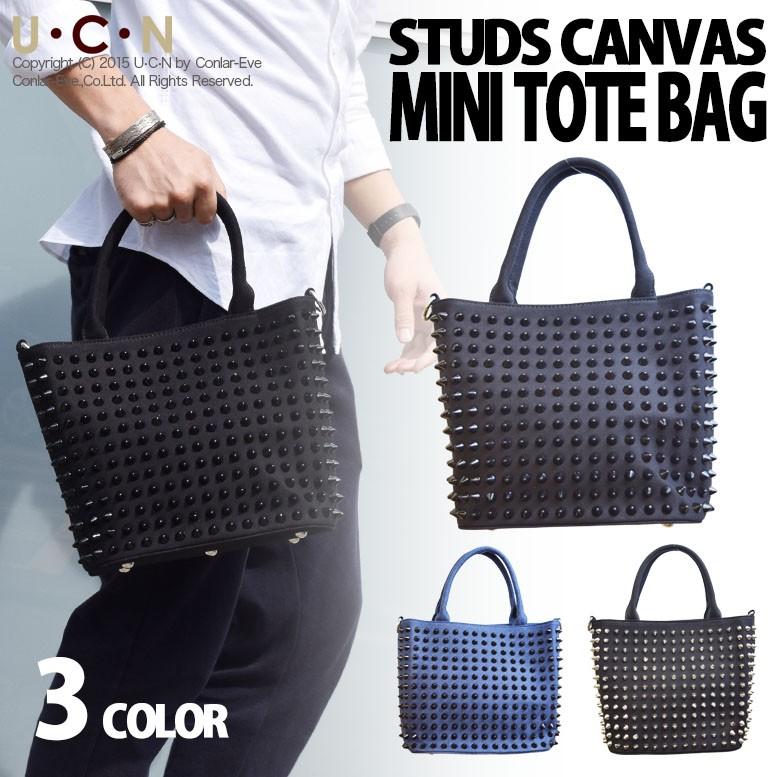 スタッズ キャンバス ミニ トートバッグ | 