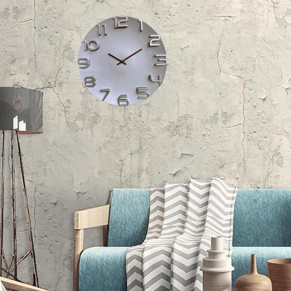 非電波静音 スタイリッシュモダン 3D立体数字ウォールクロック 電波時計 壁掛け時計 北欧 おしゃれ 3D立体数字 ウォールクロック