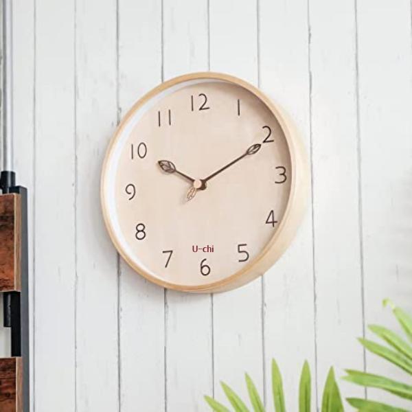 掛け時計 電波時計 壁掛け時計 北欧 おしゃれ 音がしない 木製 柱時計